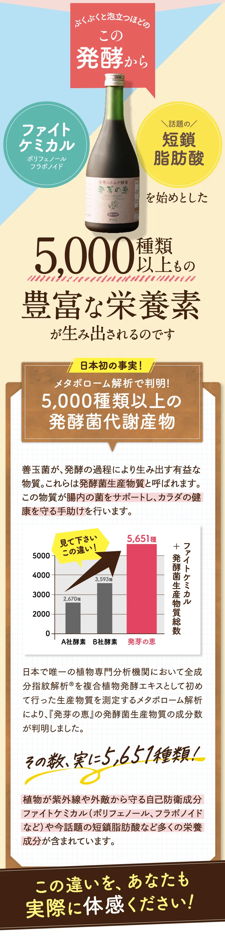 この発酵から5,000種類以上もの豊富な栄養素が生み出されるのです
